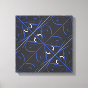 Lienzo Azul sobre negro