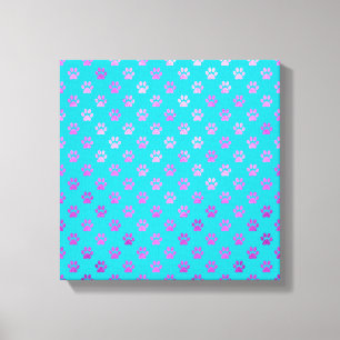 Lienzo Azul verde azulado de la aguamarina rosada púrpur