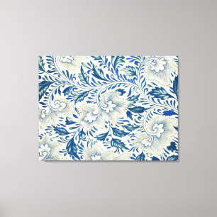 Lienzo Azul Vintage Floral Asiático: Chinoiserie Antiguo