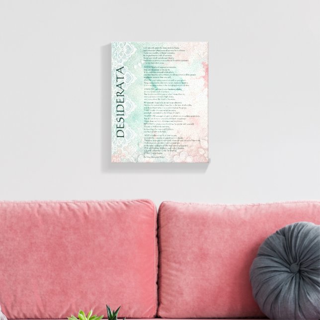 Lienzo Azul y Rosa Floral y Encaje (Insitu (Sala de estar))