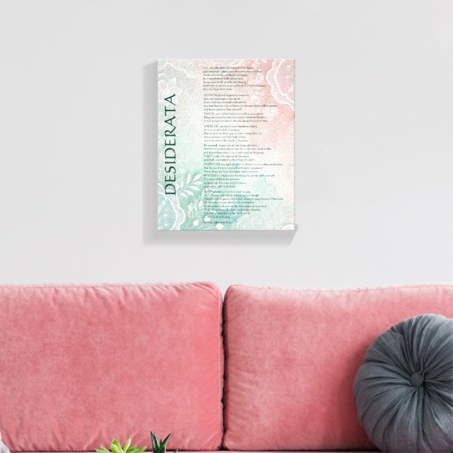 Lienzo Azul y Rosa Floral y Encaje (Insitu (Sala de estar))