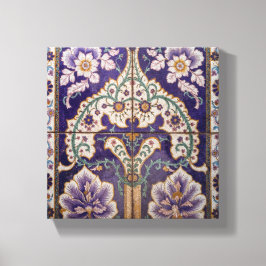 Lienzo Azulejo de jardín púrpura