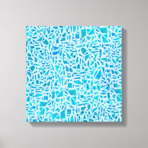 Lienzo Azulejo de Vidrio Mosaico Turquesa Azul Moderno Ch