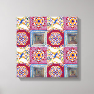 Lienzo Azulejos geométricos con un giro CG
