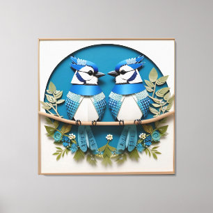 Lienzo Azulejos Posados Entre Detalles Florales