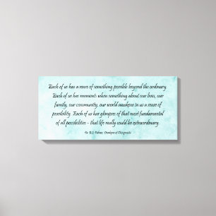 Lienzo B J Palmer Extraordinario Vida Chiropráctica