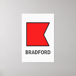 Lienzo B Nombre de familia Bandera náutica