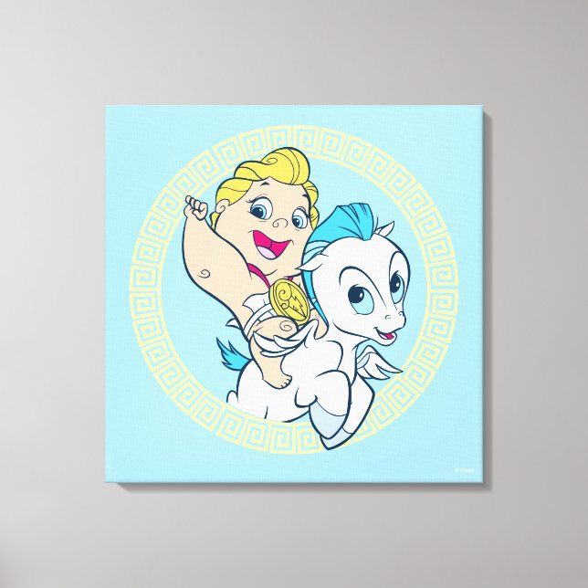 Lienzo Baby Hercules Riding Pegasus Canvas Print (Anverso)