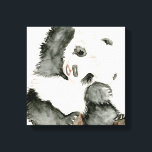 Lienzo Baby Panda | Cute y Furry<br><div class="desc">Esta acuarela tiene un oso de panda suave | Por Melissa Wang</div>