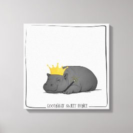 Lienzo Baby Pygmy Hippo - Goodnight Sweet Prince - Canvas