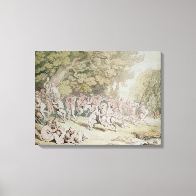 Lienzo Bacchanalia (pluma, tinta y c/c) (Anverso)