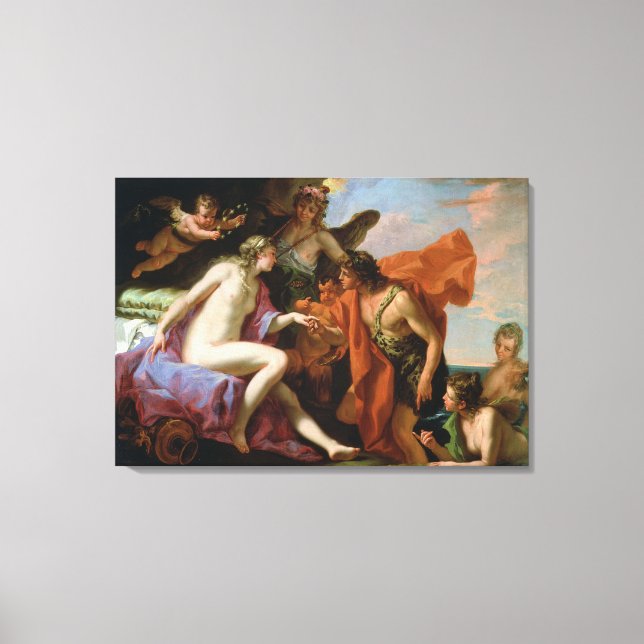 Lienzo Bacchus y Ariadne (aceite sobre lienzo) (Anverso)