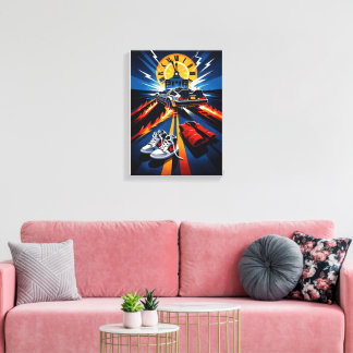 Lienzo Back to the Future Inspired Symbolic Movie Poster