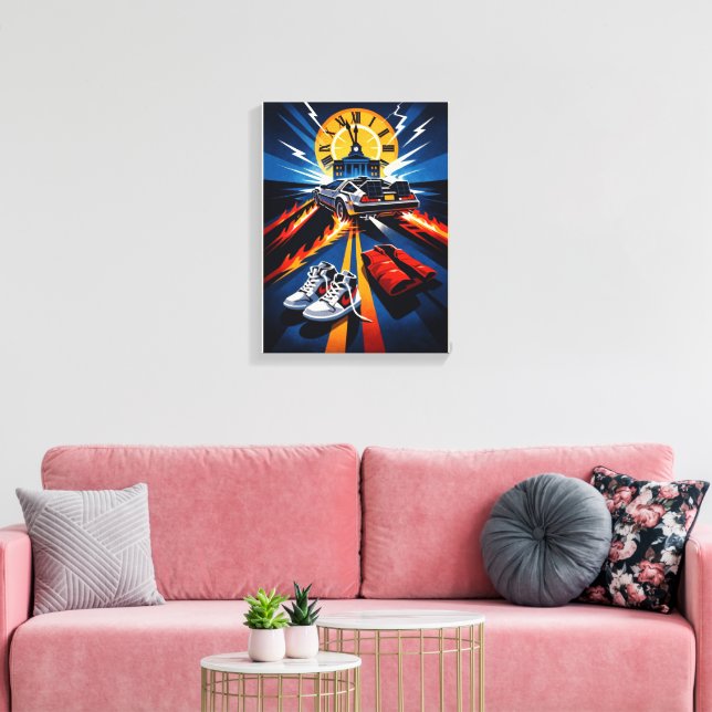 Lienzo Back to the Future Inspired Symbolic Movie Poster (Insitu (Sala de estar))