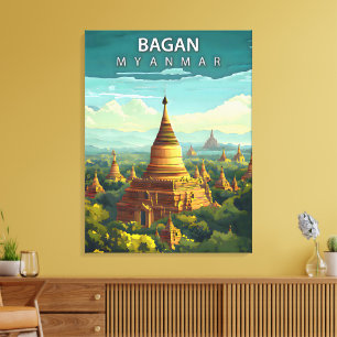 Lienzo Bagan, Myanmar: Un Tapiz Atemporal