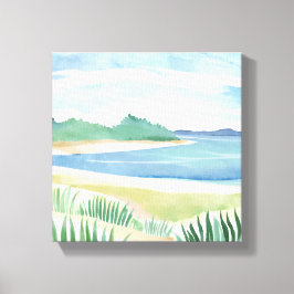 Lienzo Bahía de Beach Grass | Mar costero acuático oceáni