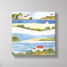 Bahía de Cape Cod | Acuarela costera de Ocean Shor