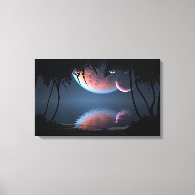 Lienzo Bahía de tres lunas (Anverso)