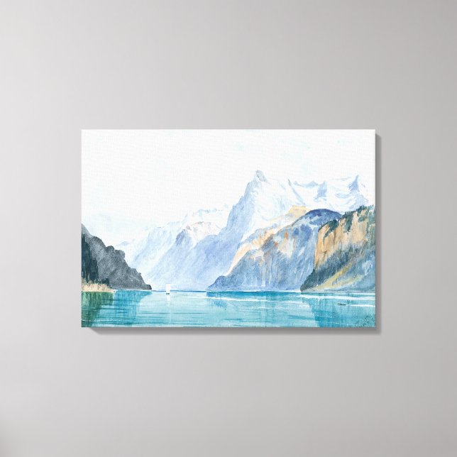 Lienzo Bahía de Uri, Brunnen 1870 John Singer Sargent (Anverso)