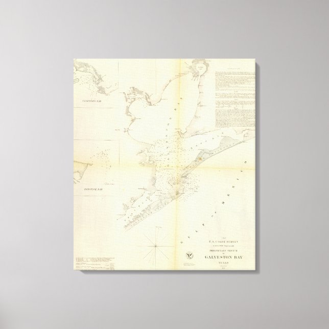 Lienzo Bahía Galveston, Texas (Anverso)
