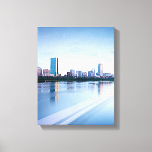 Lienzo Bahía posterior de Boston a través del río Charles