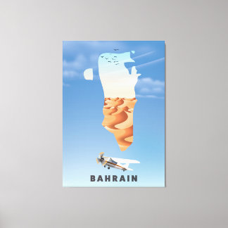Lienzo Bahréin Ilustró un afiche de viaje.