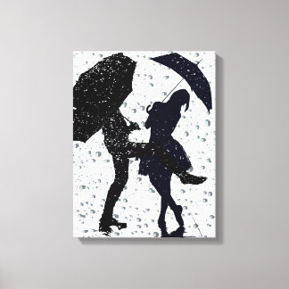 Lienzo Bailando bajo la lluvia