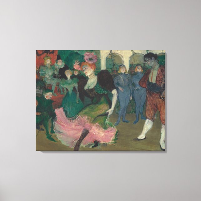 Lienzo Bailando con la pintura Bolero - Toulouse-Lautrec (Anverso)