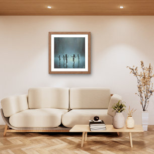 Lienzo Bailando en la lluvia