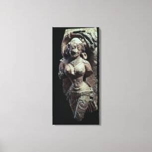 Lienzo Bailarín, del templo de Sun de Kanara, indio, 13t