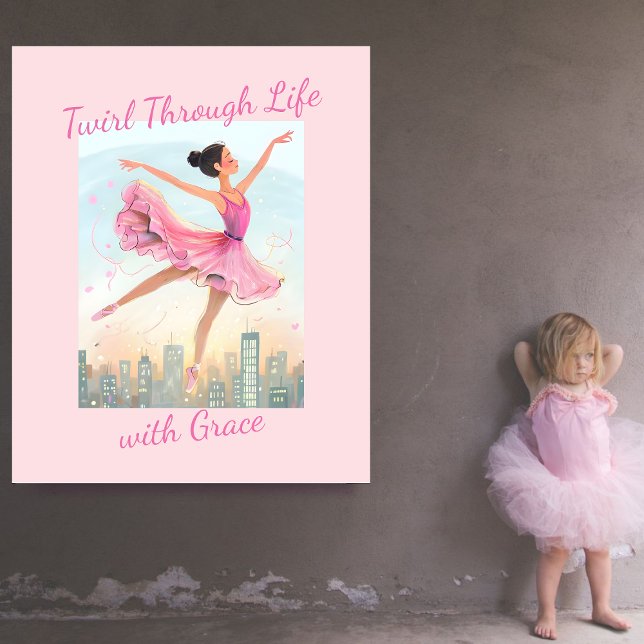 Lienzo Bailarina caprichosa dando vueltas con gracia sobr (Subido por el creador)