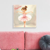 Bailarina con tutú rosa personalizado para niñas