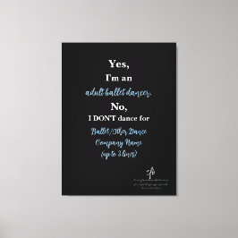 Lienzo Bailarina De Ballet Adulto Lt. Cer./White Textos L