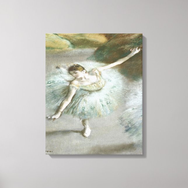Lienzo Bailarina de verde de Edgar Degas  (Anverso)