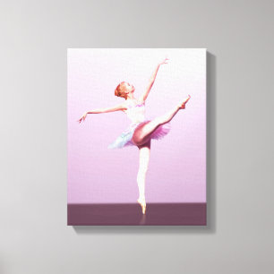 Lienzo Bailarina en rosa y lavanda