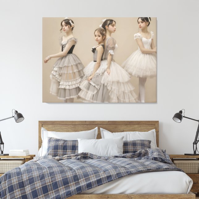 Lienzo Bailarinas con trajes románticos (Insitu(Dormitorio))