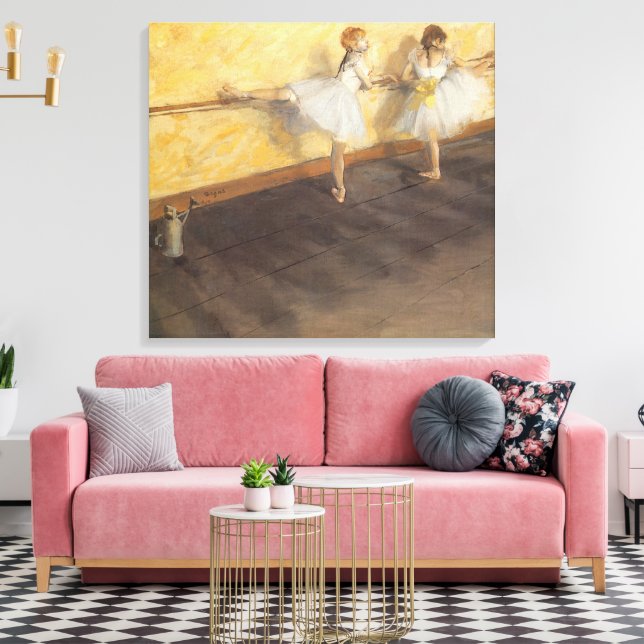Lienzo Bailarinas en el bar de Edgar Degas, ballet de épo (Insitu (Sala de estar))