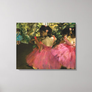 Lienzo Bailarinas en rosa de Edgar Degas