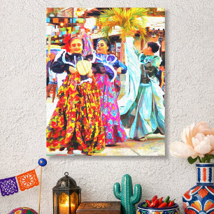 Lienzo Bailarines del Festival Mexicano Puerto Vallarta 2