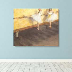 Lienzo Bailarines en la barra de Edgar Degas, ballet vint