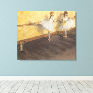 Lienzo Bailarines en la barra de Edgar Degas, ballet vint