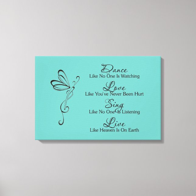 Lienzo Baile, amor, canto, vivo (Anverso)