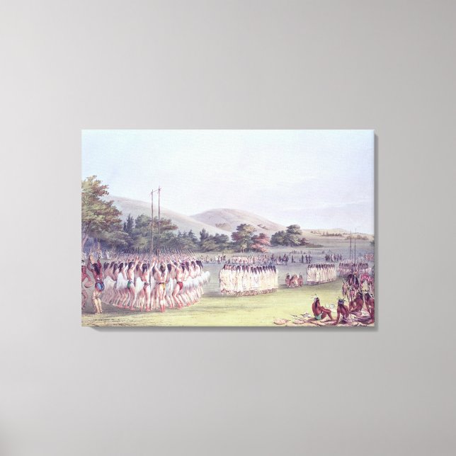 Lienzo Baile Choctaw Ball-Play, 1834-35 (Anverso)