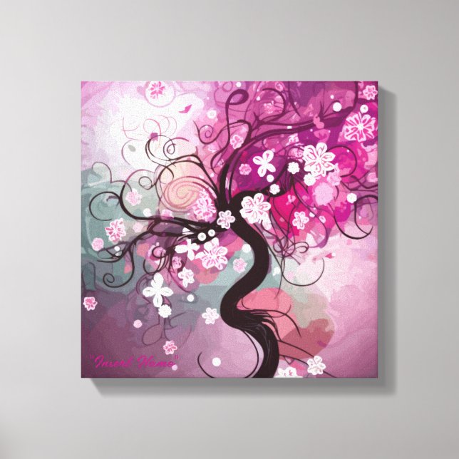 Lienzo Baile de cerezo encantado (Anverso)