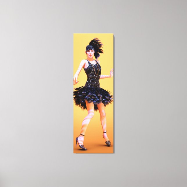 Lienzo Baile de Flapper Vintage (Anverso)