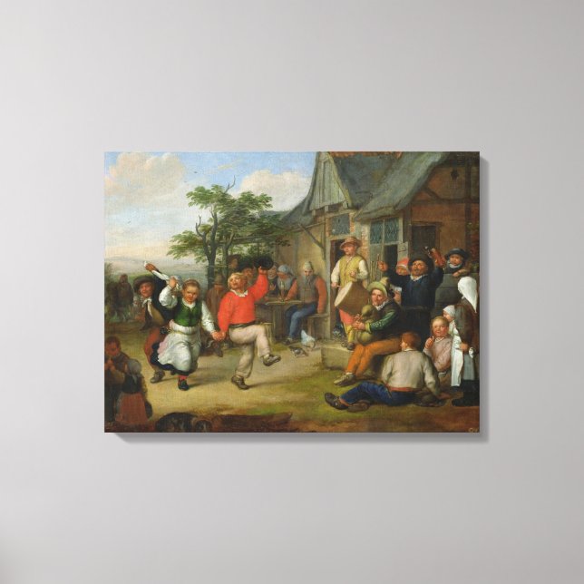 Lienzo Baile de los Campesinos, 1678 (Anverso)