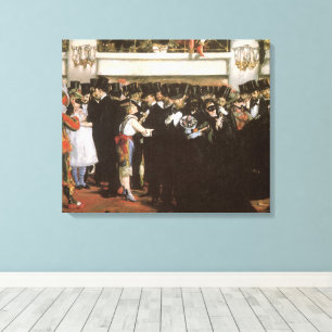 Lienzo Baile de máscaras en la ópera por Edouard Manet