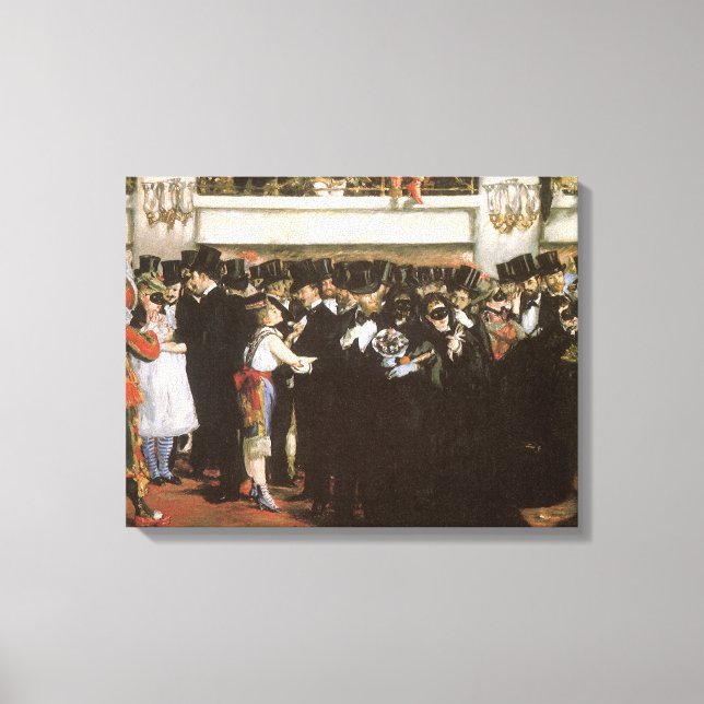 Lienzo Baile de máscaras en la ópera por Edouard Manet (Anverso)