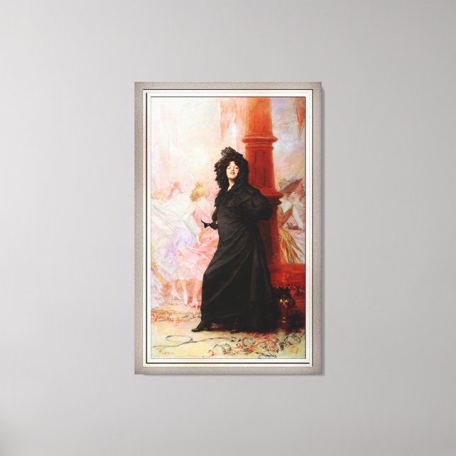 Lienzo Baile de Máscaras por Frederik Hendrik Kaemmerer (Anverso)