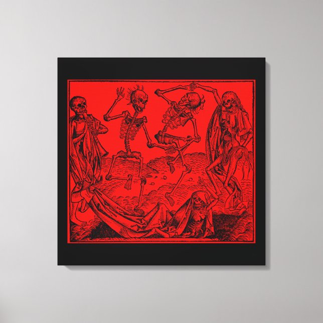 Lienzo Baile, de muerto, Dance of macabre/ (Anverso)